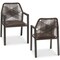 Best Choice Products Set of 2 Indoor/Outdoor Aluminum Woven Rope Dining Chairs w/ Armrests